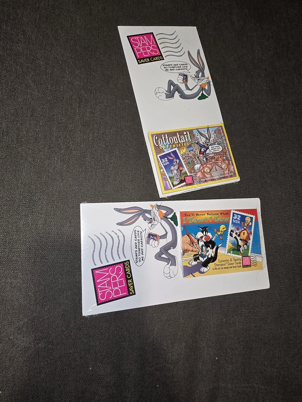 Looney Tunes First Day Cover Envelopes & Stamp Cards Collection